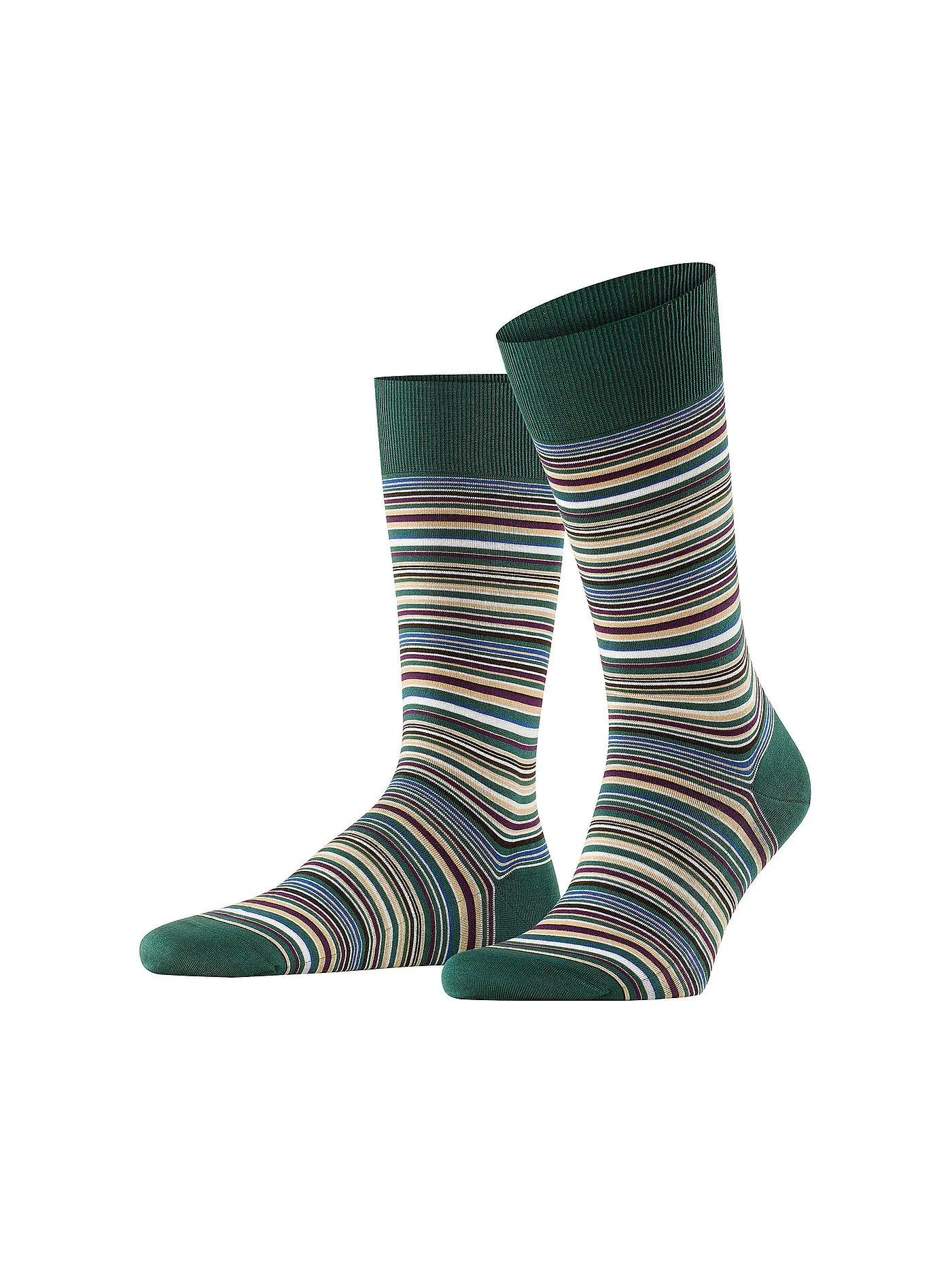 FALKE | Socken "Microblock" 14041 grey-white | dunkelgrün